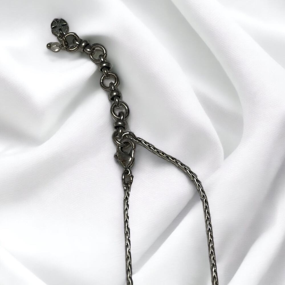 Lucky Brand Boho Celestial Whimsygoth Y Necklace, Two-Tone Hammered Metal - Picture 6 of 6